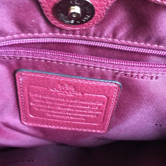 Coach Burgundy handbag - Picture 5 of 6